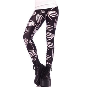 🕷Leg Avenue Skull Hand Leggings🕷